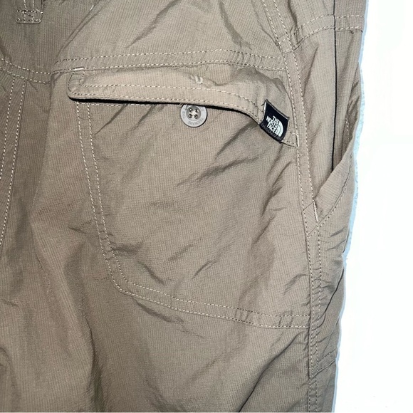 The North Face Pants Women Size 4 Hiking Convertible roll up brown Straight AA - Picture 5 of 14